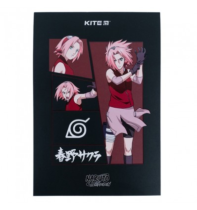 Блокнот-планшет Kite Naruto A5, 50 аркушів, клітинка