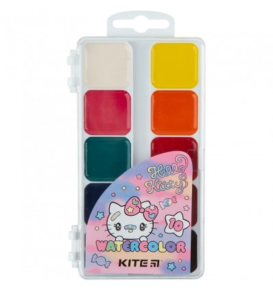 Краски акварельные Kite Hello Kitty, 10 цветов