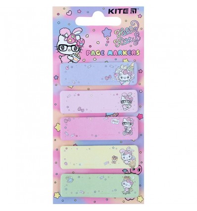Закладка бумажная с рисунком Kite Hello Kitty 100 шт, 5х15х50 мм, прямоугольная