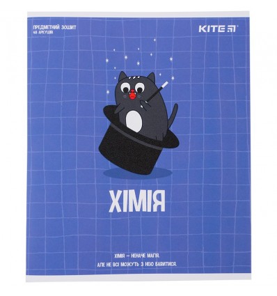 Предметная тетрадь Kite K23-240-22 Cat, 48 листов, клетка, химия