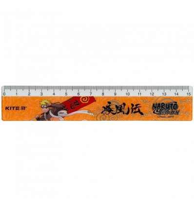 Лінійка пластикова Kite Naruto, 15 см