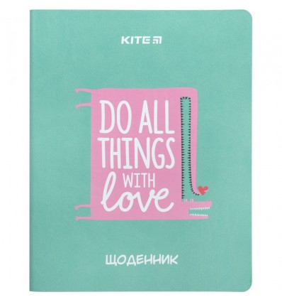 Дневник школьный KiteThings with love, мягкая обложка, PU