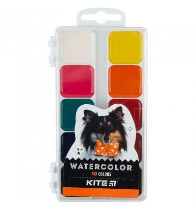 Фарби акварельні Kite Dogs, 10 кольорів