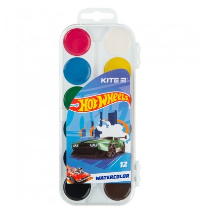 Фарби акварельні Kite Hot Wheels HW23-061, 12 кольорів