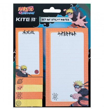 Блок паперу з липким шаром Kite Naruto, набір