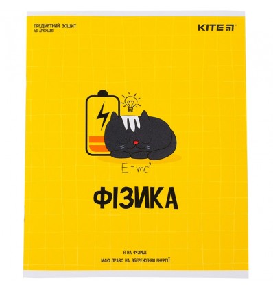 Зошит предметний Kite Cat, 48 аркушів, клітинка, фізика