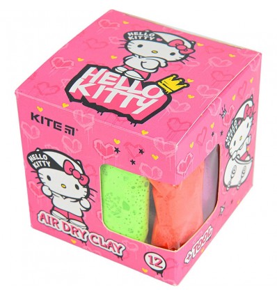 Пластилін повітряний Kite Hello Kitty, 12 кольорів + формочка