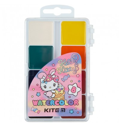 Краски акварельные Kite Hello Kitty, 8 цветов