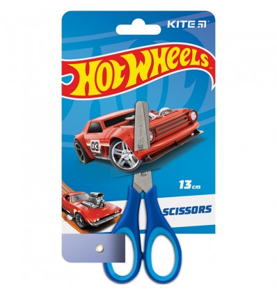 Ножницы с резиновыми вставками Kite Hot Wheels, 13 см