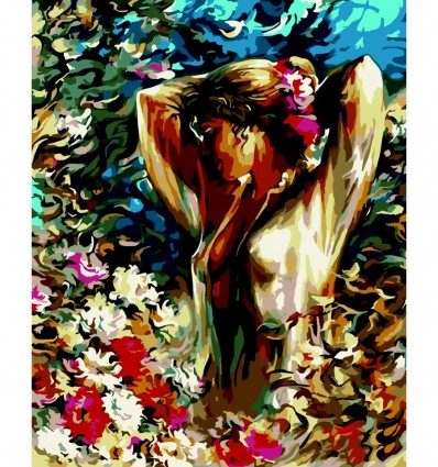 Картина за номерами "Жінка у квітах", 40х50 cм cм, ART Line