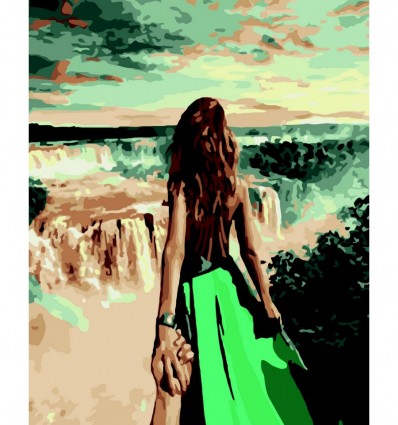 Картина за номерами "Біля водоспаду", 40х50 cм cм, ART Line
