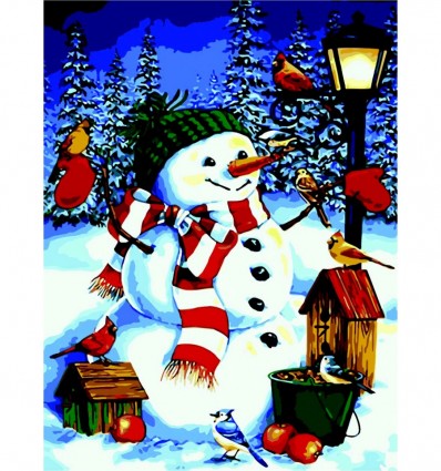 Картина по номерам "Веселый снеговик", 40х50 cм cм, ART Line