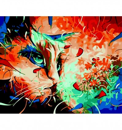Картина по номерам "Котик в мечтах", 40х50 cм cм, ART Line
