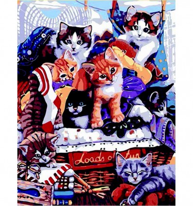 Картина за номерами "Котики-муркотики", 40х50 cм cм, ART Line