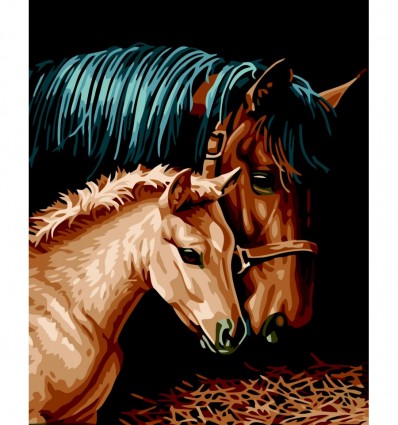 Картина по номерам "Пара лошадей", 40х50 cм cм, ART Line