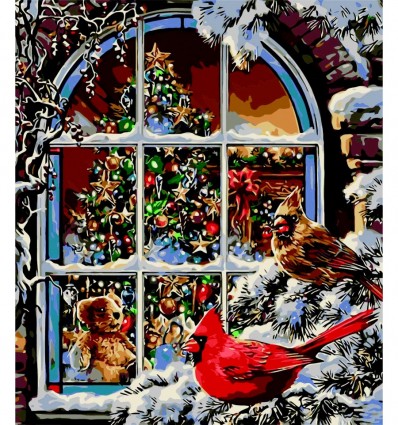 Картина за номерами "Вікно у Різдво", 40х50 cм cм, ART Line