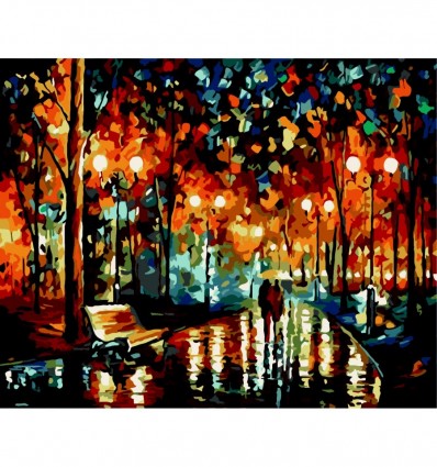 Картина за номерами "Двоє під дощем", 40х50 cм cм, ART Line