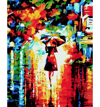 Картина за номерами "Дівчина з парасолею", 40х50 cм cм, ART Line