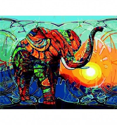 Картина за номерами "Індійський слон", 40х50 cм cм, ART Line
