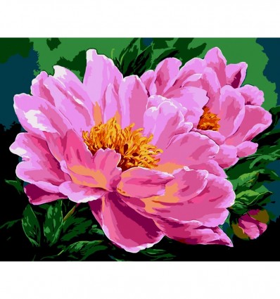 Картина по номерам "Розовые пионы", 40х50 cм cм, ART Line