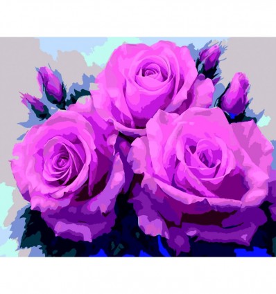 Картина за номерами "Рожеві троянди", 40х50 cм cм, ART Line
