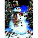 Картина за номерами "Сніговик в циліндрі", 40х50 cм cм, ART Line