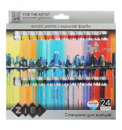 Акрил ART Line ZB.6664, 24 кольорів х 12мл