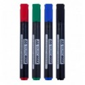 Набір із 4 маркерів для фліпчартів (чорний, синій, зелений, червоний)
