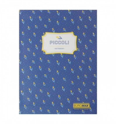 Записна книжка PICCOLI, А5, 80 л., клітинка, інтегральна обкладинка, синя
