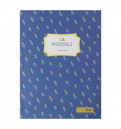 Записная книга PICCOLI BM.24522101-02, А5, 80 л., клетка, интегральная обложка, синяя