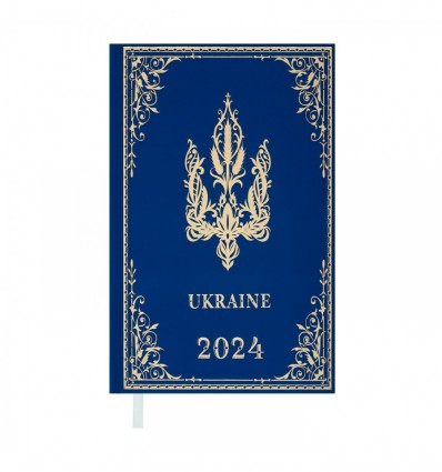 Щоденник датований 2024 UKRAINE, A6, блакитний