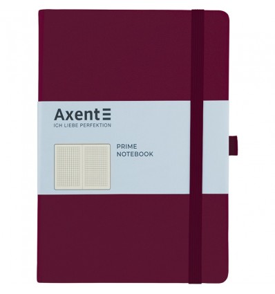 Книга записна Axent Partner Prime 8305-46-A, 145х210мм, 96арк, клітинка, винна