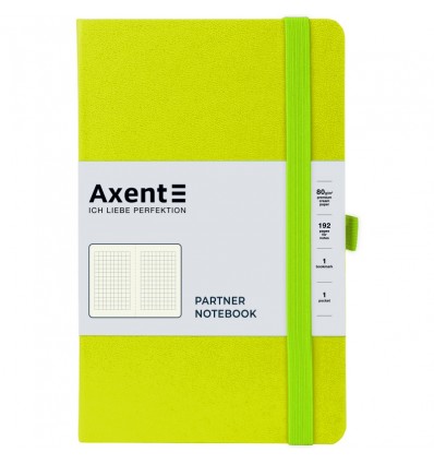 Книга записна Partner, 125х195 мм, 96арк, клітинка, лимонна ( 8201-60-A )