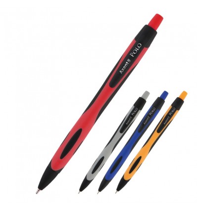 Ручка масляная автоматическая Axent Polo 0.7 мм, синяя
