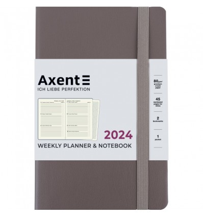 Щотижневик 2024 Axent Partner Soft Earth Colors, 125х195 мм, коричневий