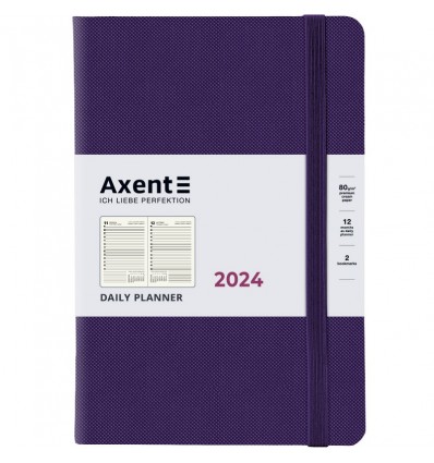 Ежедневник 2024 Axent Partner Soft Diamond, 145x210 мм, фиолетовый