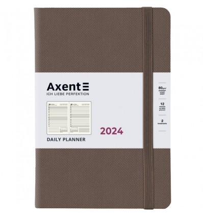 Щоденник 2024 Axent Partner Soft Diamond, 145х210, горіховий