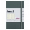 Еженедельник 2024 Axent Partner Soft Earth Colors, 125х195 мм, зеленый