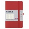 Щотижневик 2024 Axent Partner Soft Skin, 125х195 мм, червоний