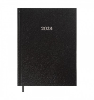 Ежедневник датированный 2024 STRONG, A5, 336 стр. искусственная кожа, черный