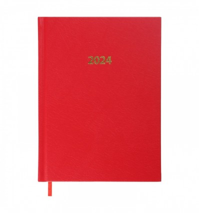 Ежедневник датированный 2024 STRONG, A5, 336 стр. искусственная кожа, красный