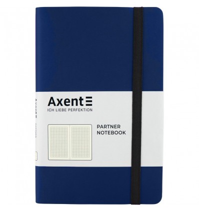 Книга записная Axent Partner Soft 8206-02-A, A5-, 125x195 мм, 96 листов, клетка, гибкая обложка, син