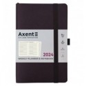 Щотижневик 2024 Axent Partner Soft Skin, 125х195 мм, чорний