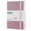 Ежедневник 2024 Axent Partner Soft Earth Colors, 145x210 мм, розовый
