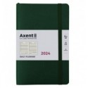 Ежедневник 2024 Axent Partner Soft Skin, 145x210 мм, темно-зеленый