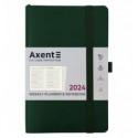 Щотижневик 2024 Axent Partner Soft Skin, 125х195 мм, темно-зелений