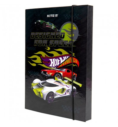 Папка для зошитів на гумці Kite Hot Wheels В5, картон