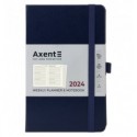Еженедельник 2024 Axent Partner Strong, 125х195 мм, синий