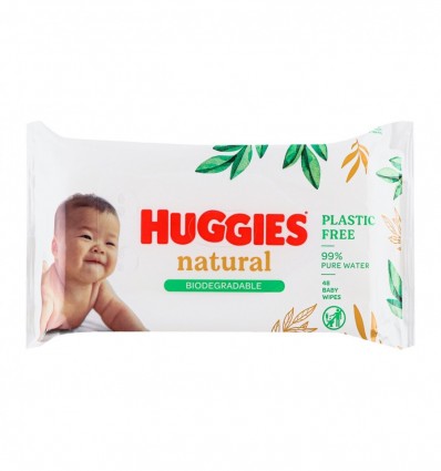 Серветки вологі для дітей Huggies Natural 48шт/уп