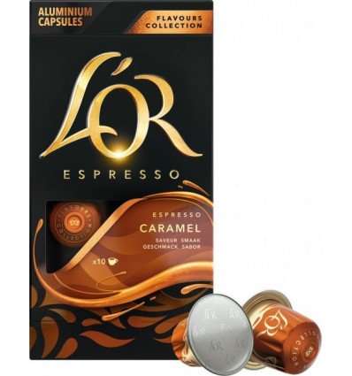 Кава L`OR Espresso Caramel натуральна смажена мелена в капсулах 52г